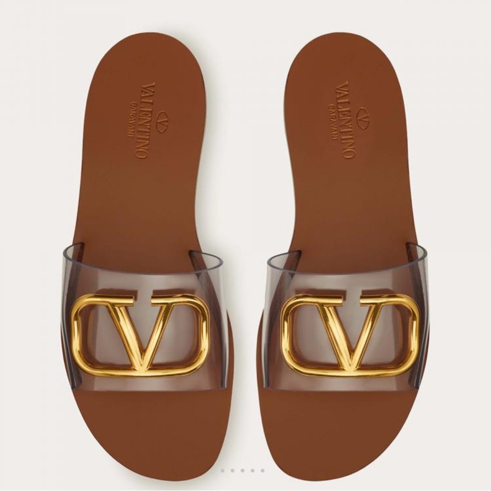 <NWT> Valentino Tan and Gold Women's Sandals